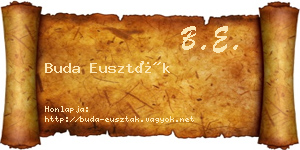 Buda Euszták névjegykártya